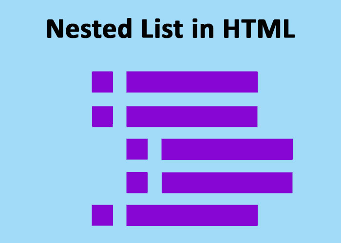 Nested List in HTML 